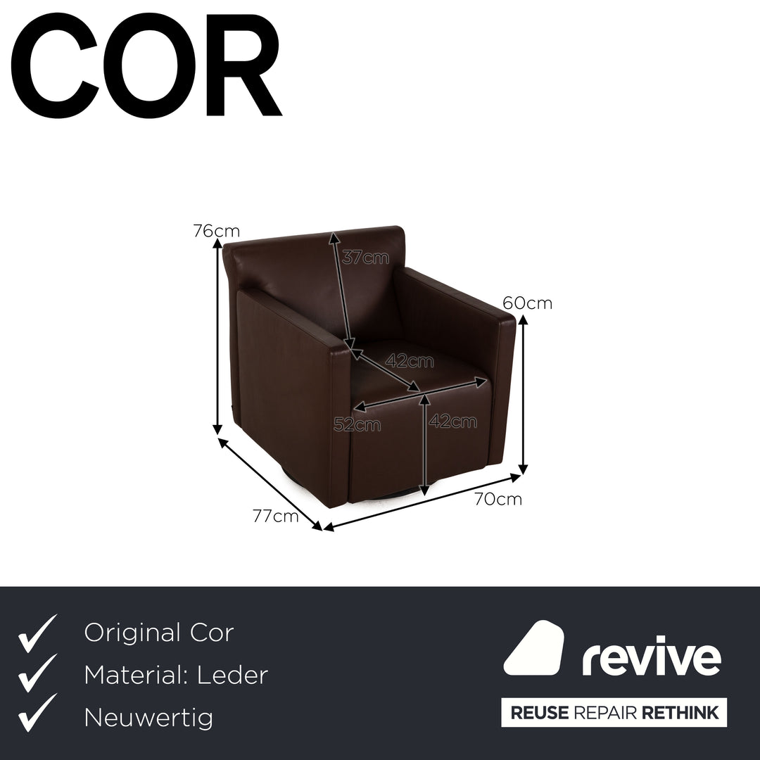 Cor Quant Leather Armchair Brown Function