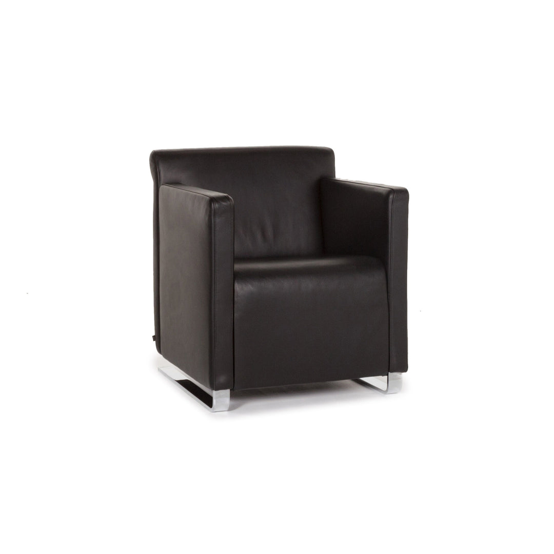 Cor Quant Leder Sessel Schwarz #13375