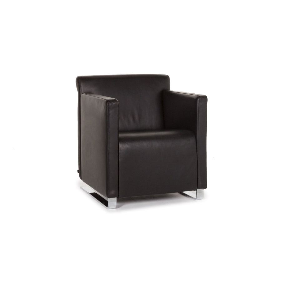 Cor Quant Leder Sessel Schwarz #13375