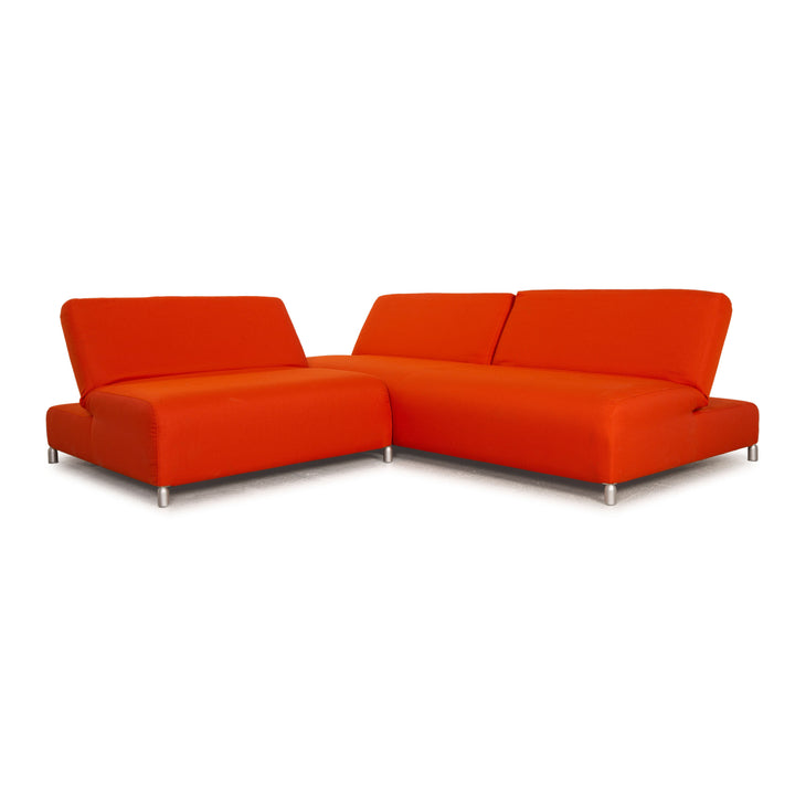 Cor Scroll Stoff Sofa Orange Ecksofa Couch Funktion Neubezug