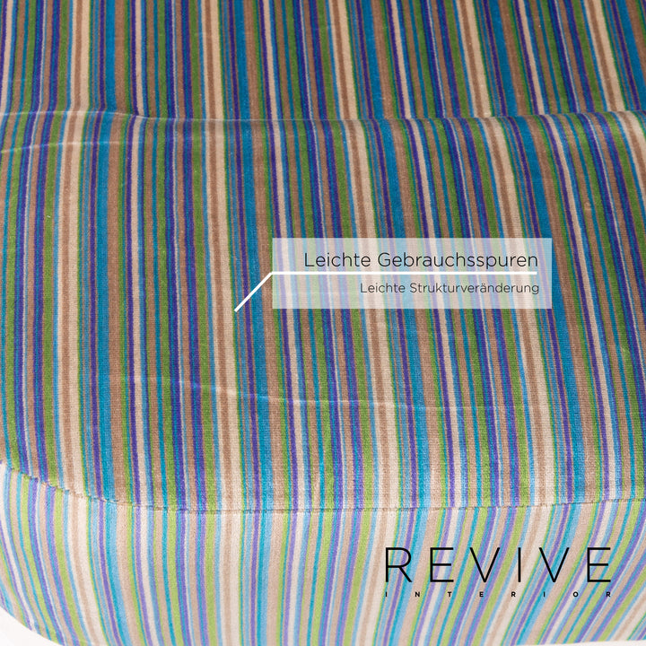 Cor Stoff Sessel Blau Bunt Gestreift Multicolor #15294