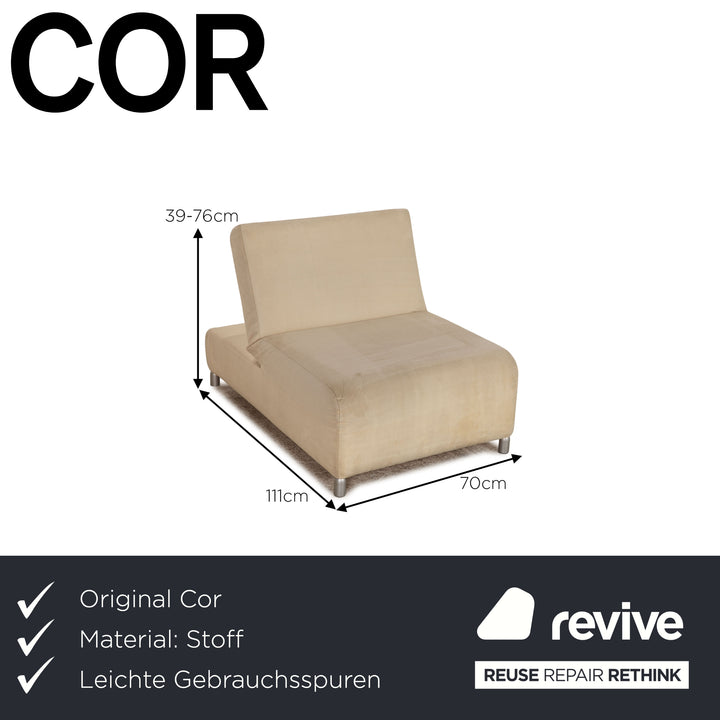 Cor fabric armchair cream function