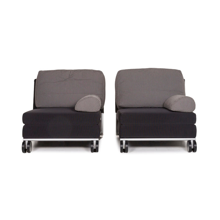 Cor Trinus fabric armchair set blue dark blue sleeping function function 2x armchair #12808