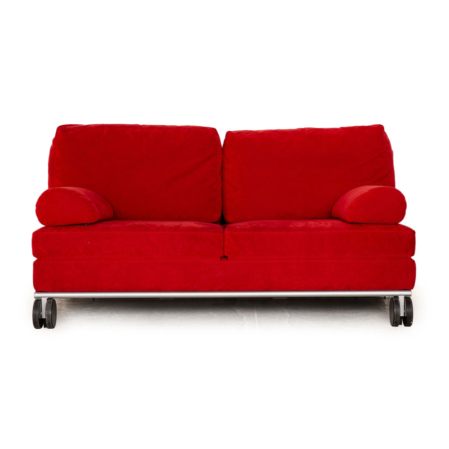 Cor Trinus fabric two-seater red sofa bed manual function