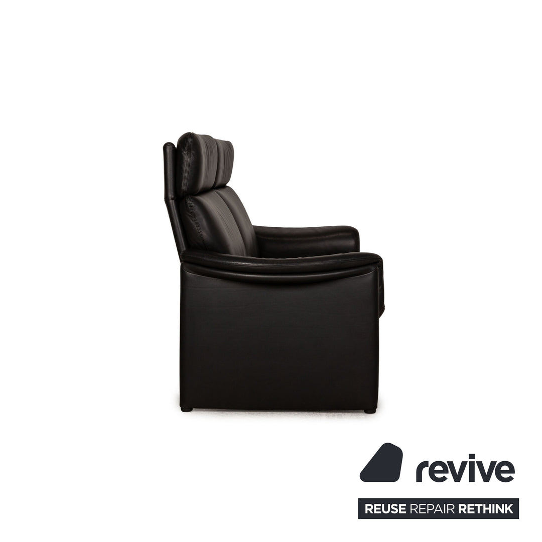 Cor Zento Dreisitzer Leder Schwarz Sofa Couch