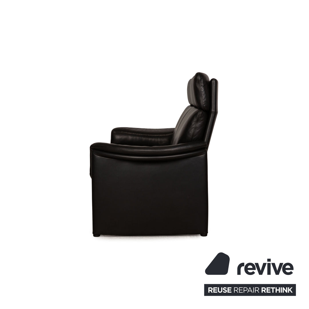 Cor Zento Dreisitzer Leder Schwarz Sofa Couch