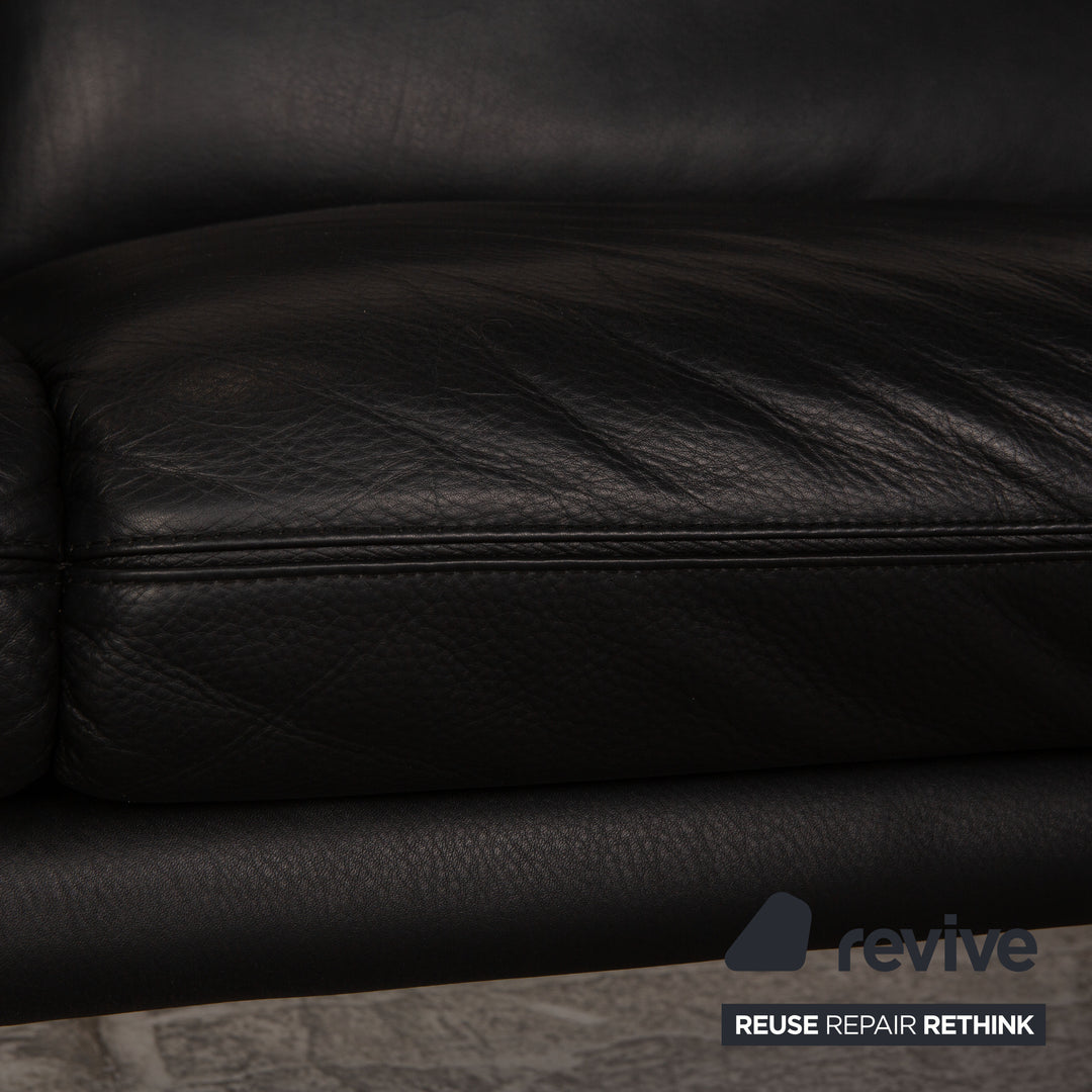 Cor Zento Dreisitzer Leder Schwarz Sofa Couch