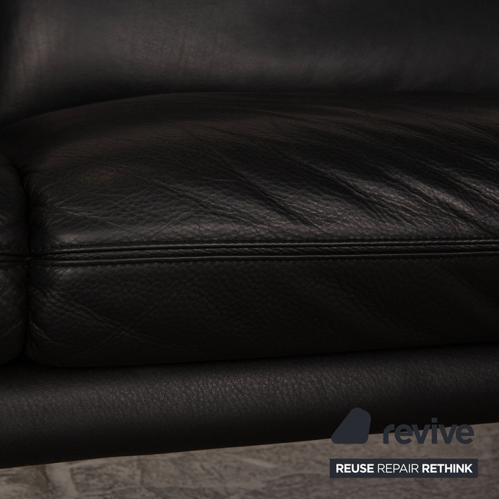 Cor Zento Dreisitzer Leder Schwarz Sofa Couch