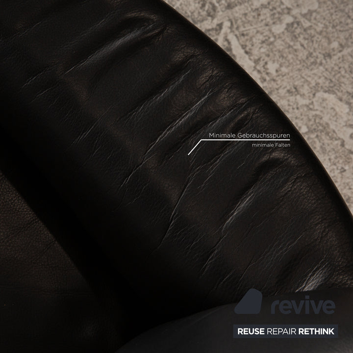 Cor Zento Dreisitzer Leder Schwarz Sofa Couch