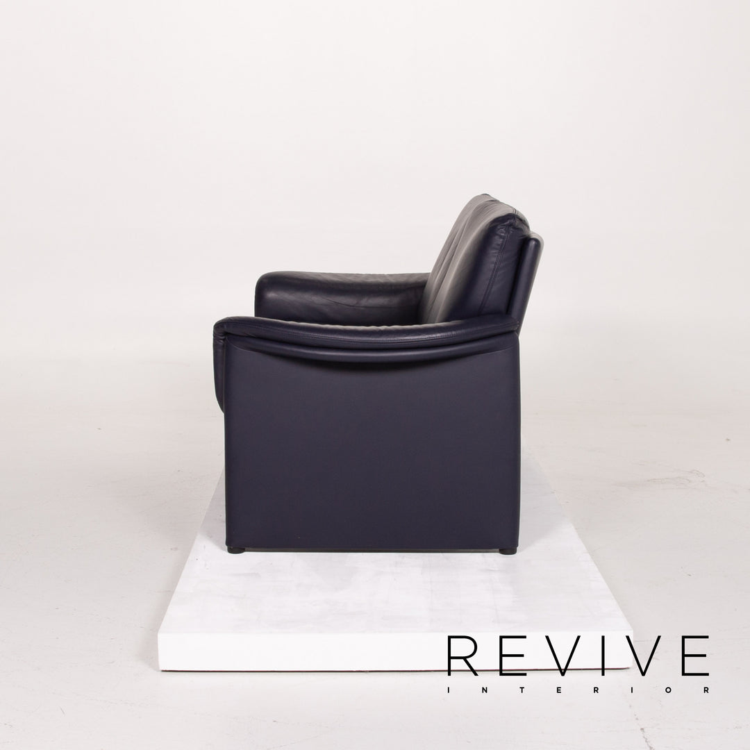 Cor Zento Leather Sofa Blue Two Seater #13791