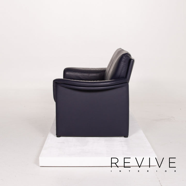 Cor Zento Leather Sofa Blue Two Seater #13791