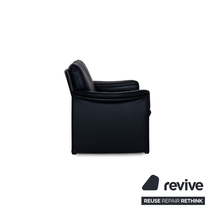 Cor Zento Leather Sofa Set Blue Two Seater Armchair