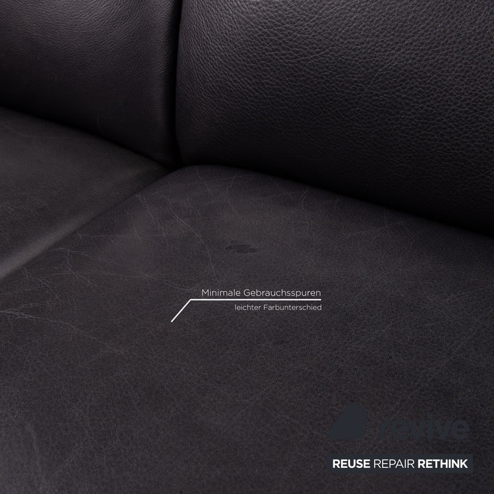 COR Zento Leder Sofa Schwarz Zweisitzer 2,5-Sitzer Couch