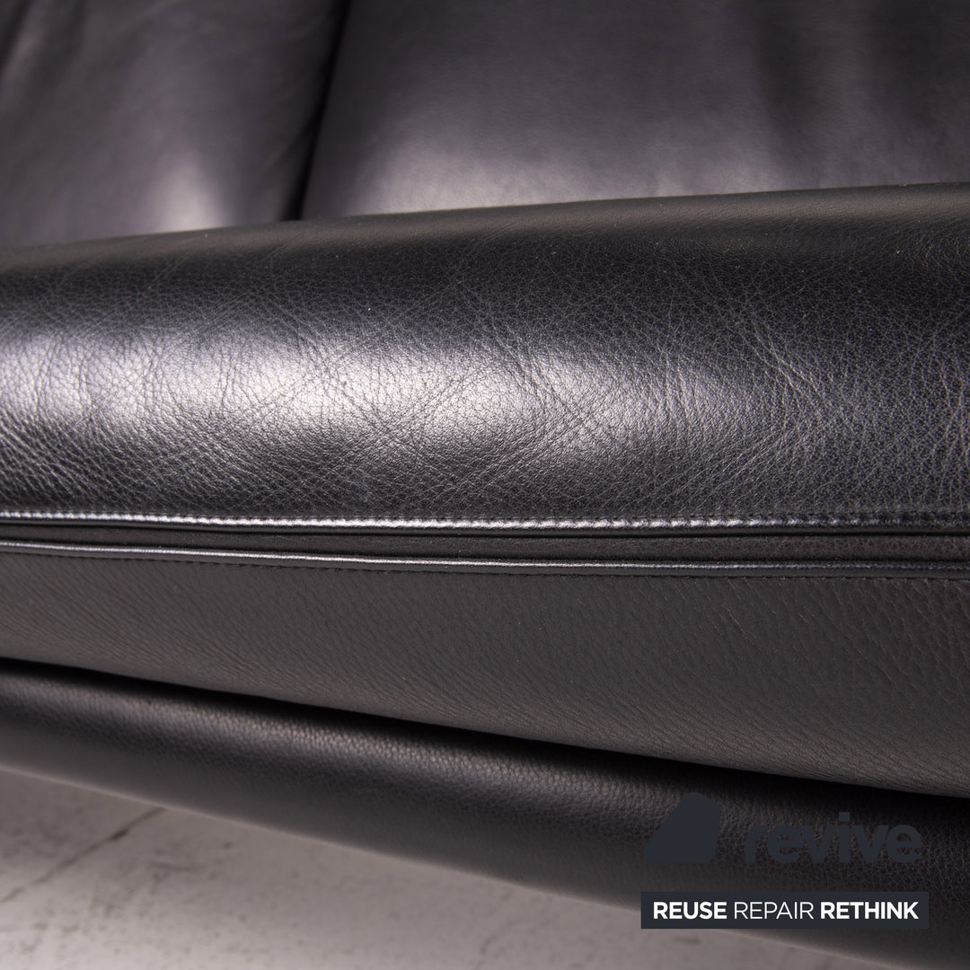 COR Zento Leder Sofa Schwarz Zweisitzer 2,5-Sitzer Couch