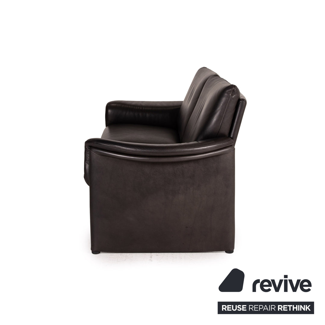 COR Zento Leather Sofa Black Two Seater 2.5 Seater Couch