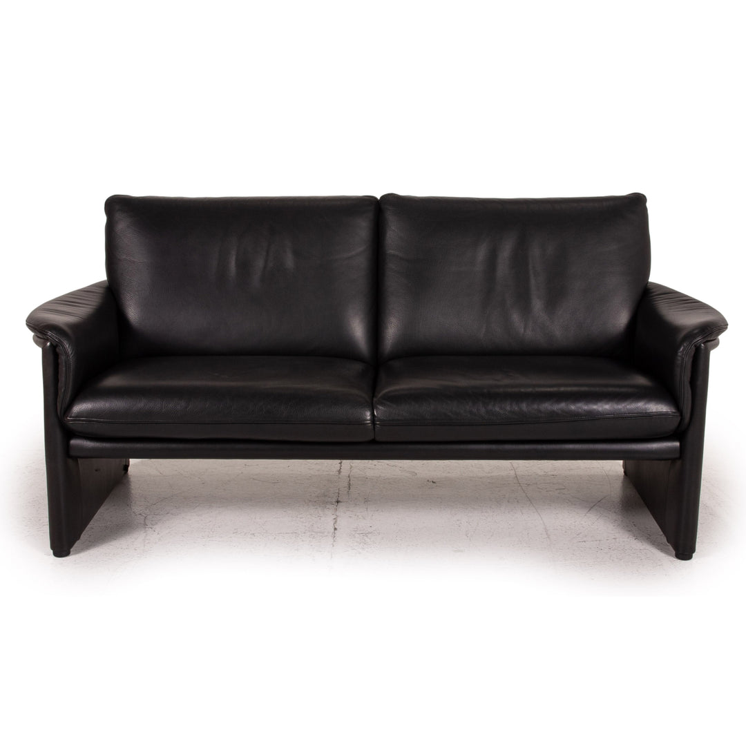 COR Zento Leder Sofa Schwarz Zweisitzer 2,5-Sitzer Couch