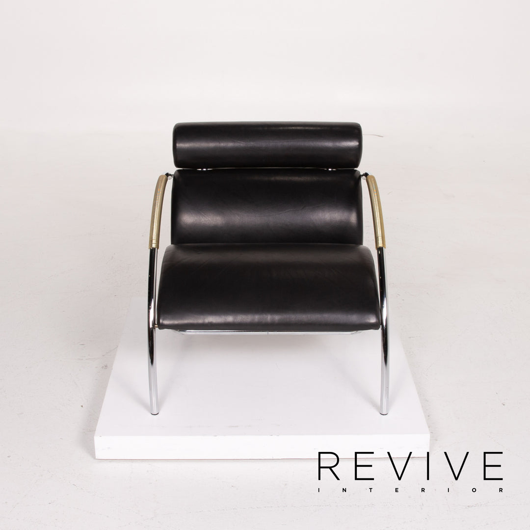 Cor Zyklus Leder Sessel Schwarz #14374
