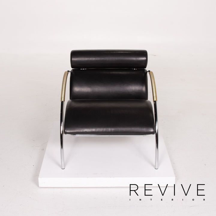 Cor Zyklus Leder Sessel Schwarz #14374