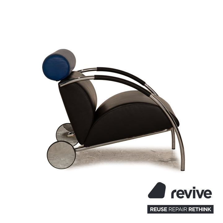 Fauteuil en cuir Cor Cycle noir