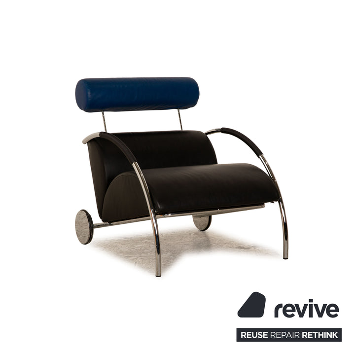 Fauteuil en cuir Cor Cycle noir