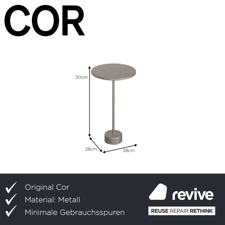 Cor cycle metal table silver side table