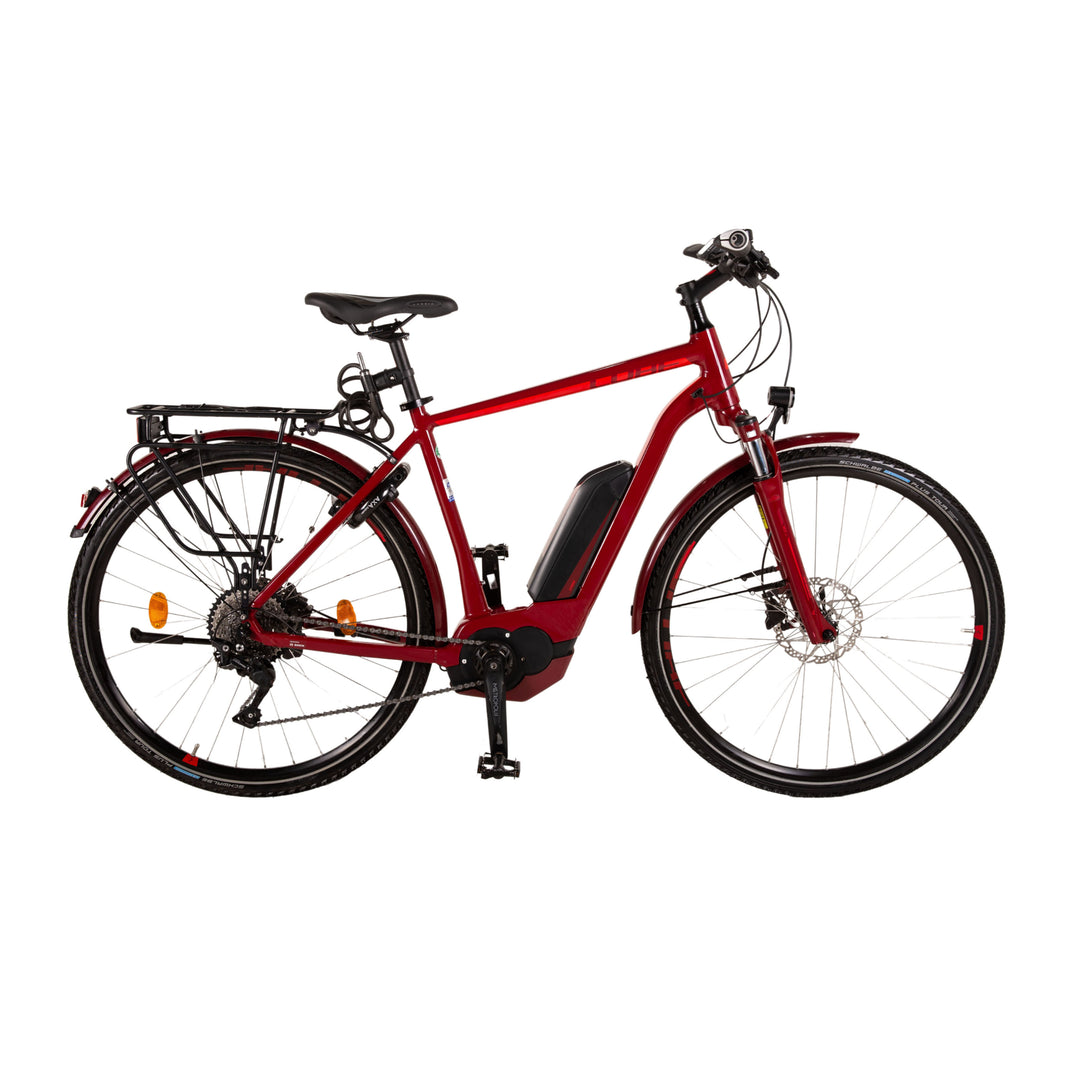 fahrrad cube cross pro CUBE E-City Bike CROSS HYBRID PRO 500 ALLROAD 2017 Rot Aluminium - 2. Hand