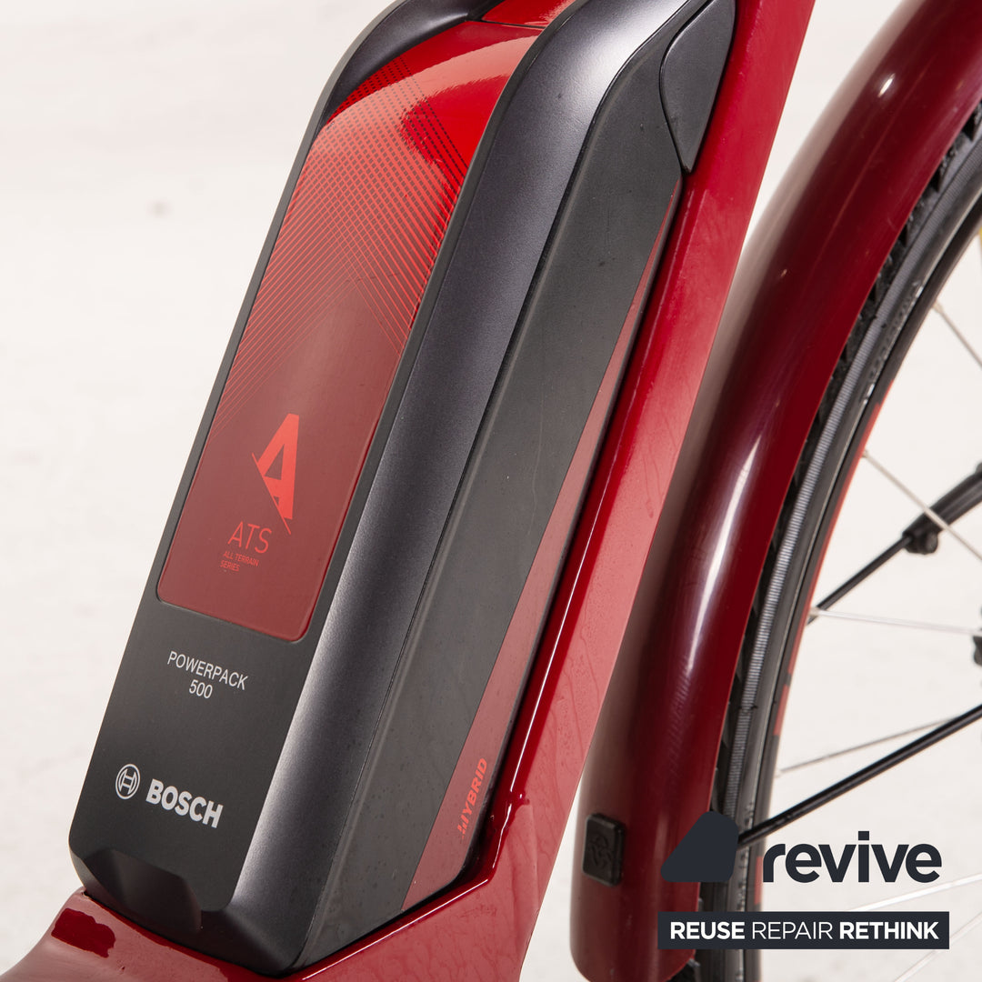 cube e bike cross hybrid pro 500 CUBE E-City Bike CROSS HYBRID PRO 500 ALLROAD 2017 Rot Aluminium - 2. Hand