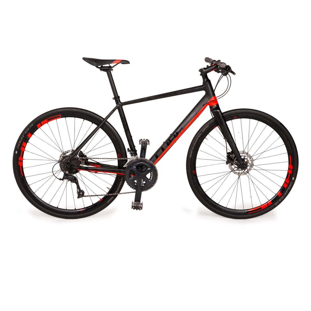 rotes citybike CUBE City Bike SL ROAD PRO 2018 Schwarz Aluminium - 2. Hand