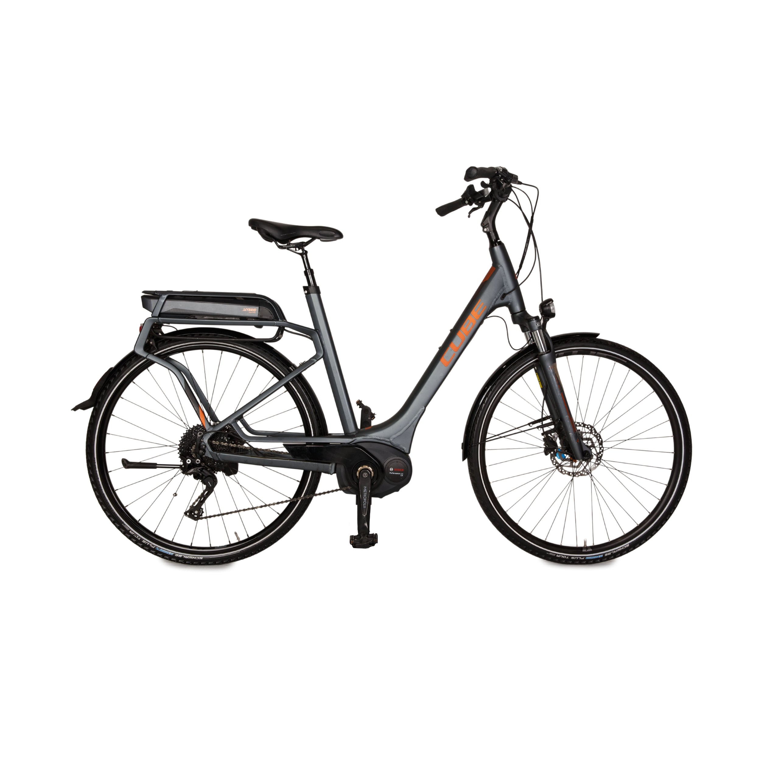 CUBE E-City Bike Touring Hybrid Exc 500 2017 Grau Aluminium