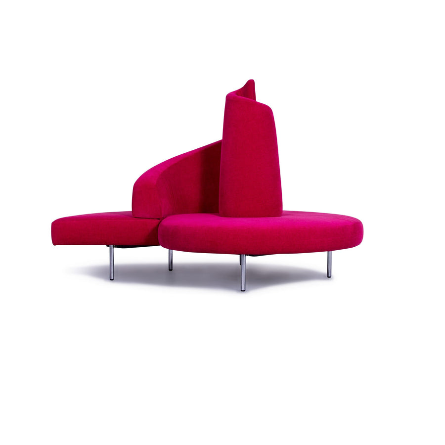 edra Tatlin Designer Stoff Sofa Brombeer Rot Viersitzer Couch #5033
