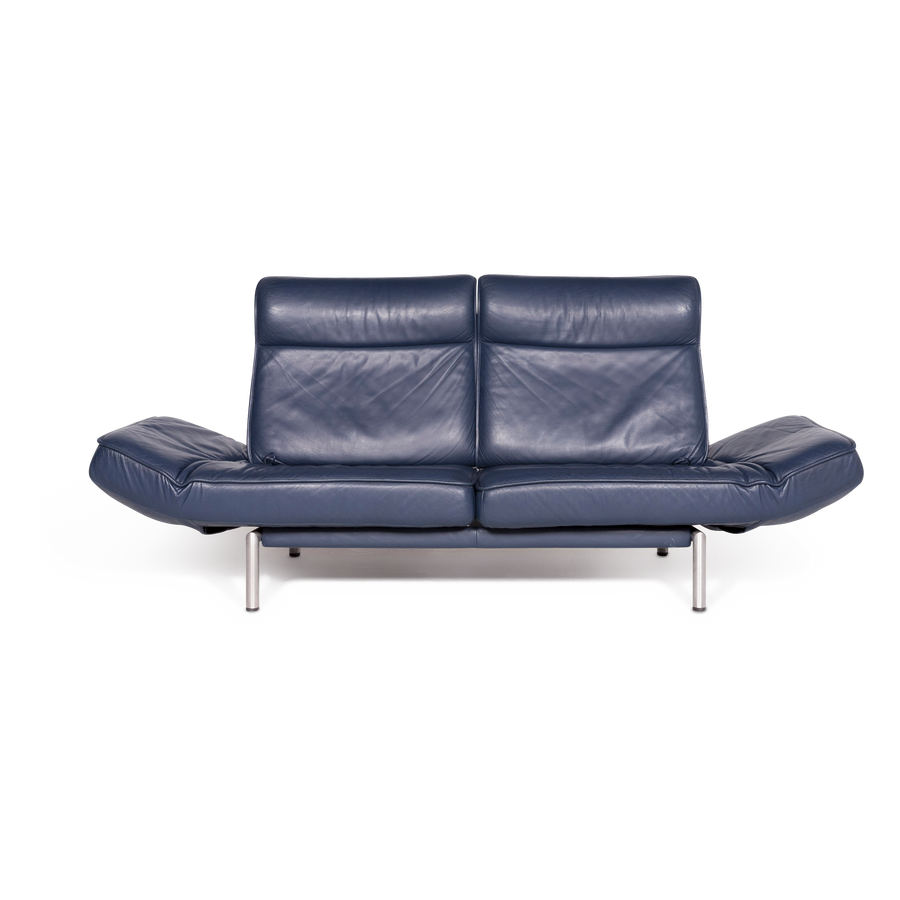 de Sede DS 450 Leder Sofa Blau Thomas Althaus Dreisitzer Couch Funktion #8175