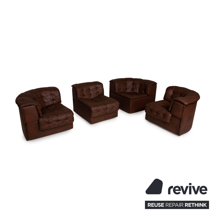 de Sede DS 11 leather corner sofa set Brown Couch Modular