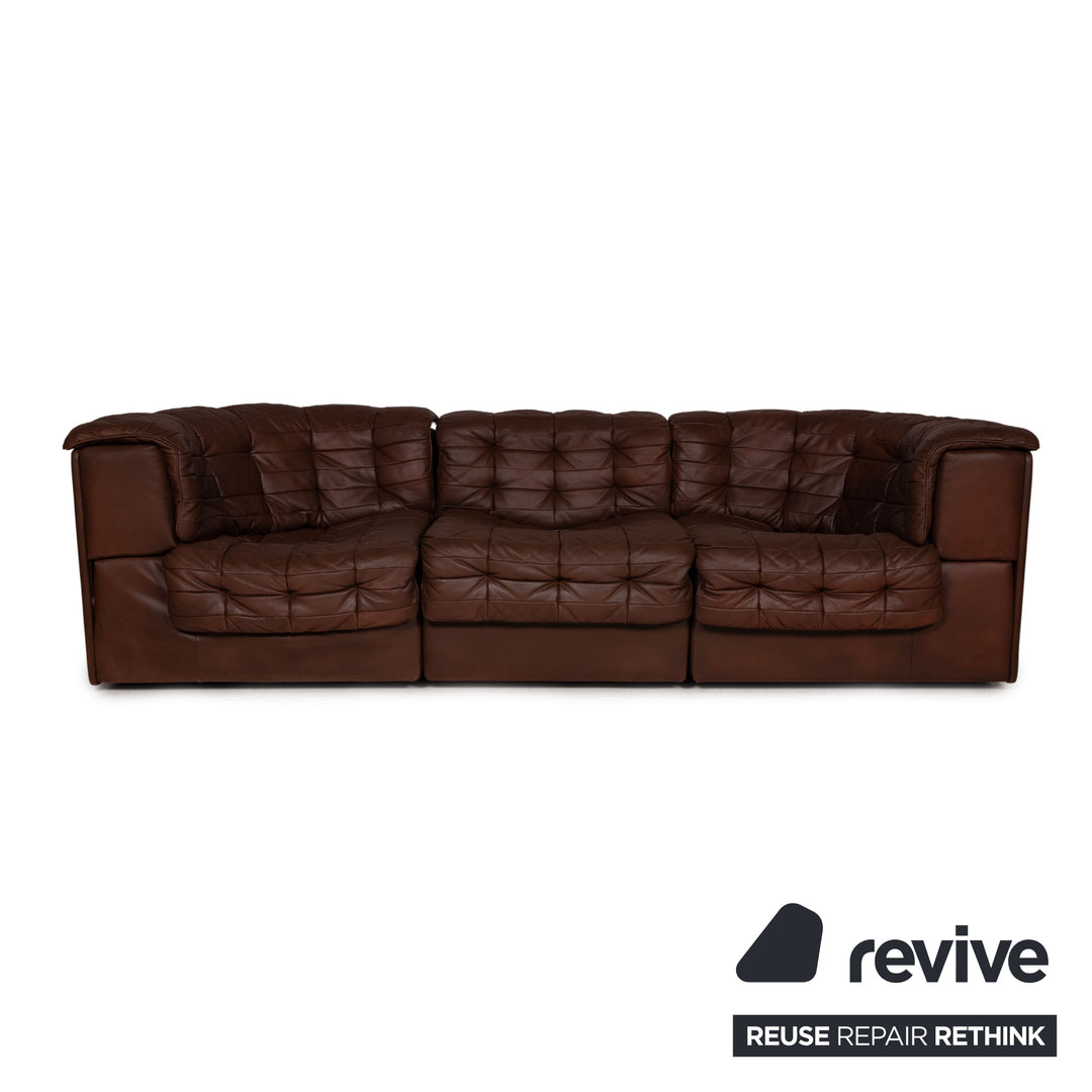 de Sede DS 11 leather corner sofa set Brown Couch Modular