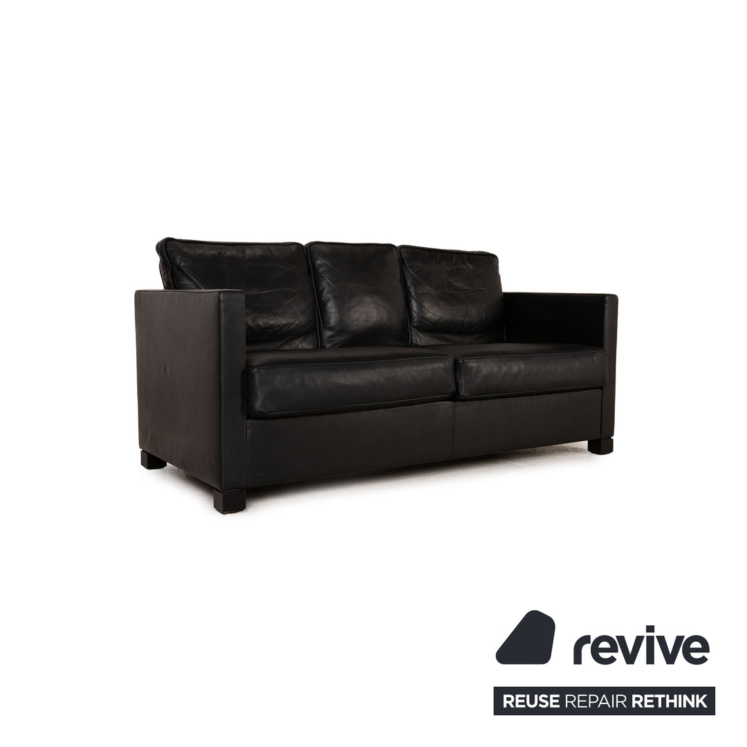 de Sede DS 118 Leder Sofa Schwarz Zweisitzer Couch