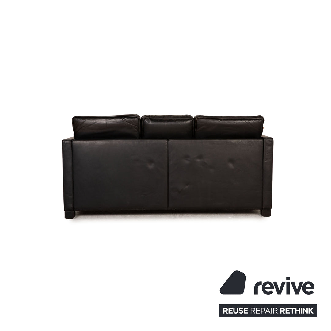 de Sede DS 118 Leder Sofa Schwarz Zweisitzer Couch