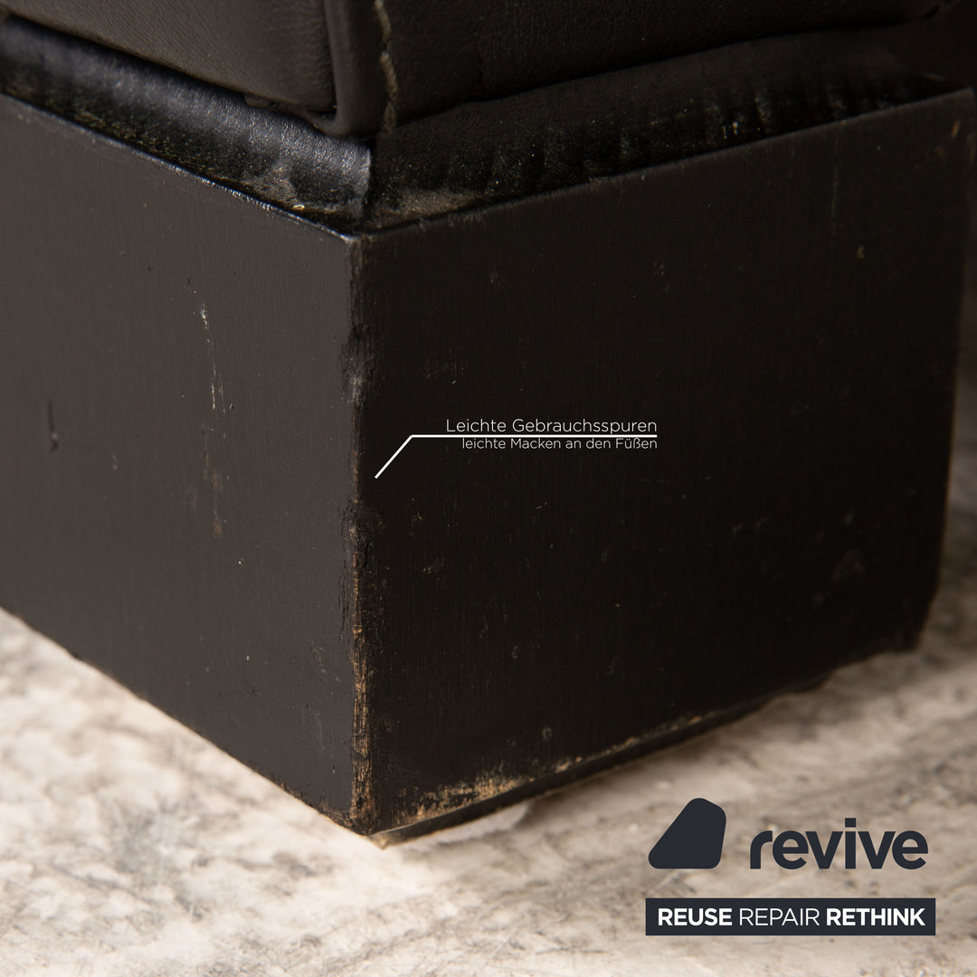 de Sede DS 118 Leder Sofa Schwarz Zweisitzer Couch