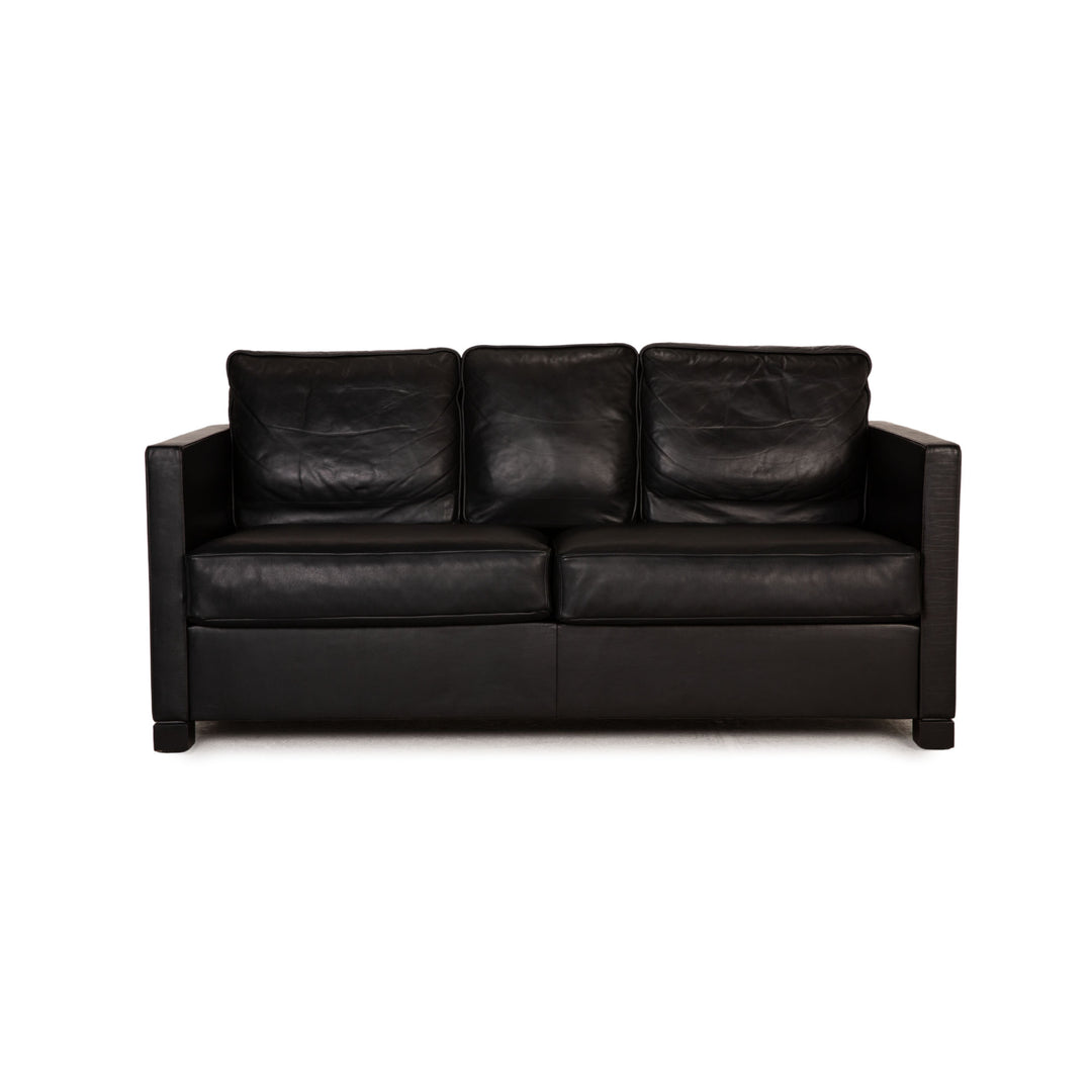de Sede DS 118 Leder Sofa Schwarz Zweisitzer Couch