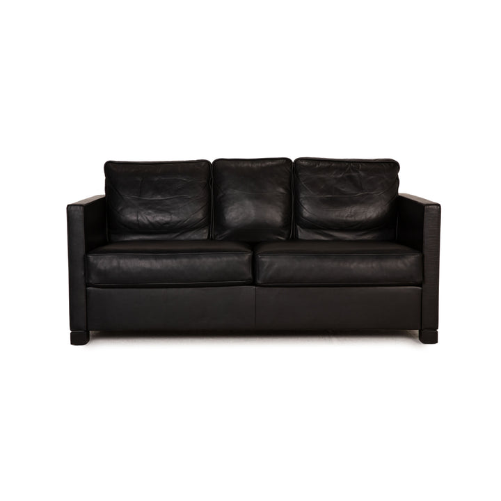 de Sede DS 118 Leder Sofa Schwarz Zweisitzer Couch