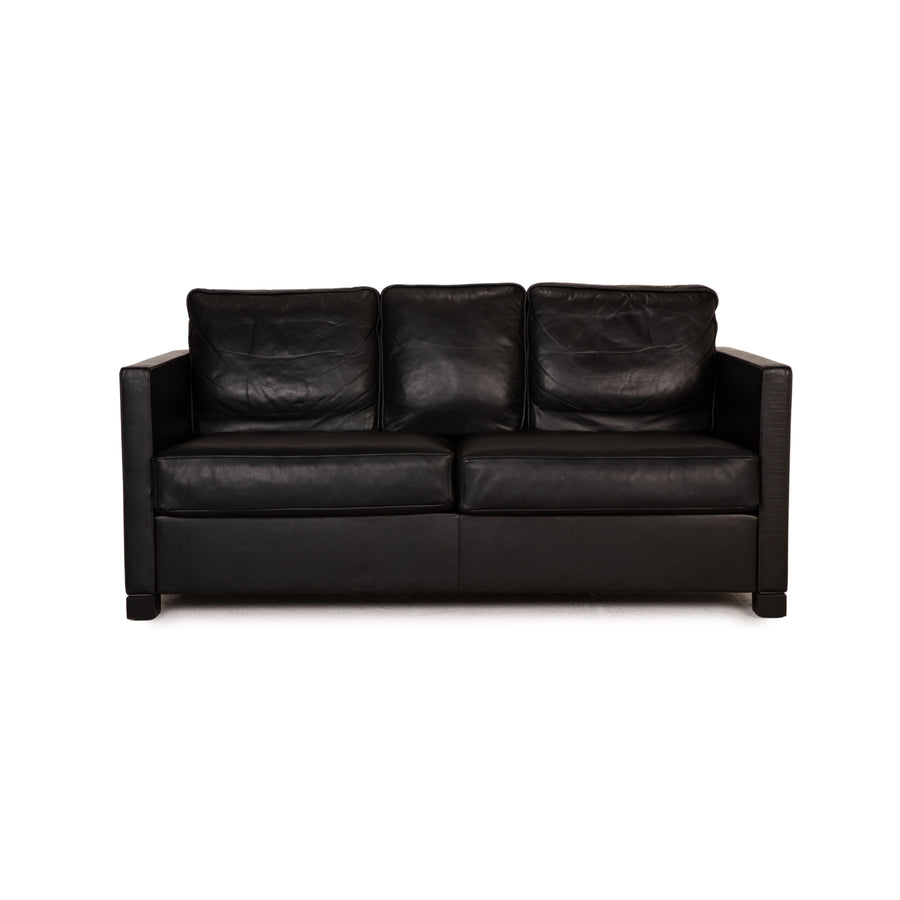 de Sede DS 118 Leder Sofa Schwarz Zweisitzer Couch