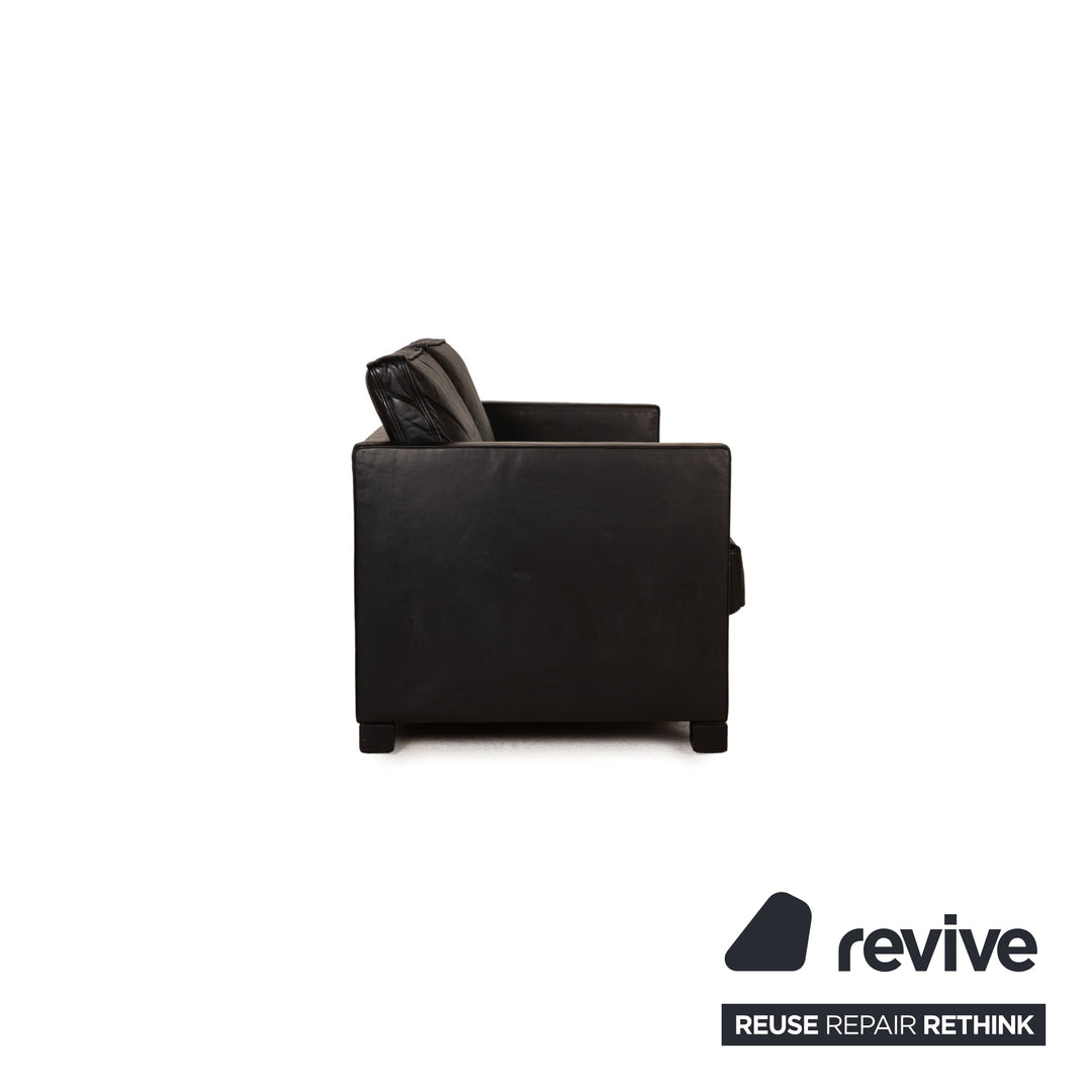 de Sede DS 118 Leder Sofa Schwarz Zweisitzer Couch