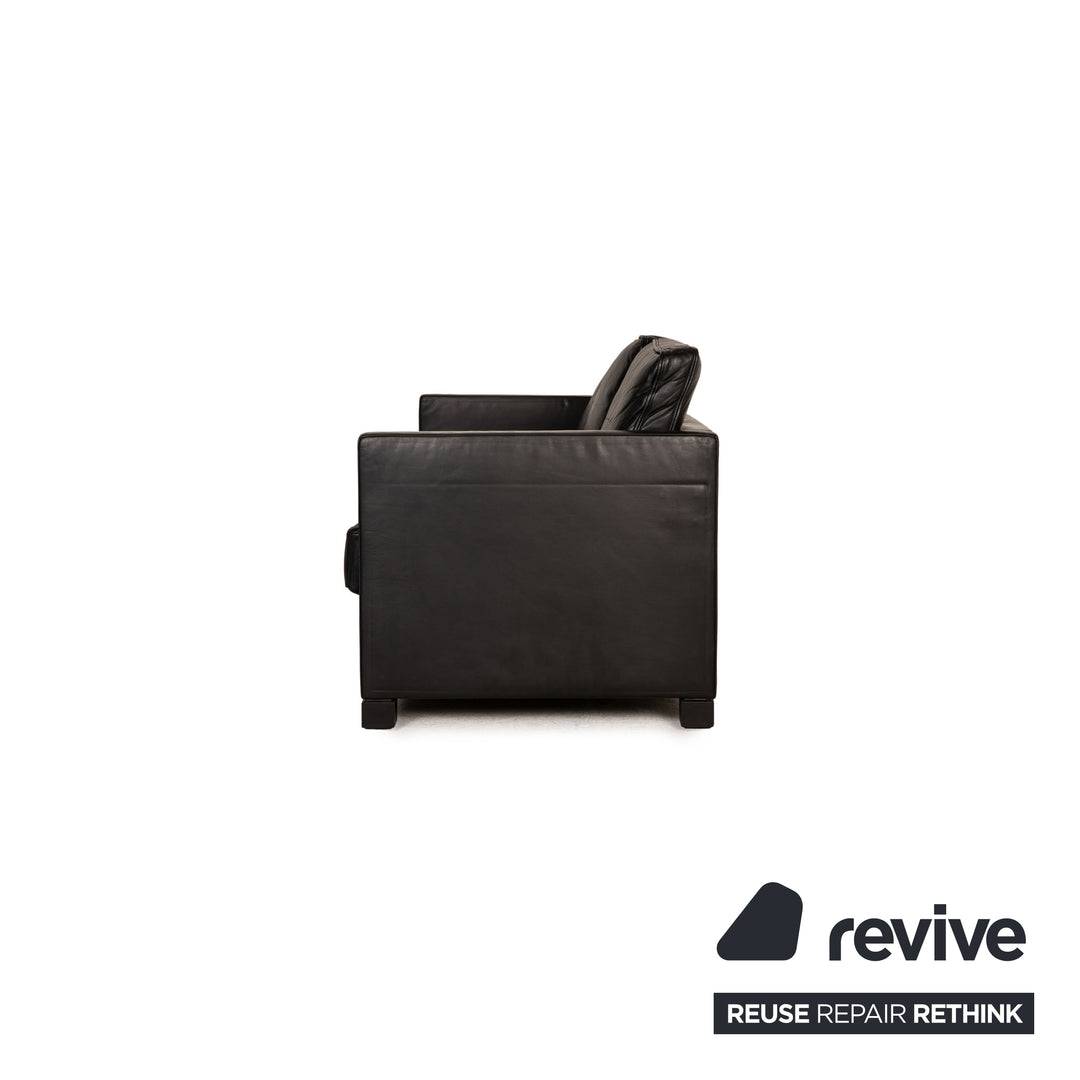 de Sede DS 118 Leder Sofa Schwarz Zweisitzer Couch