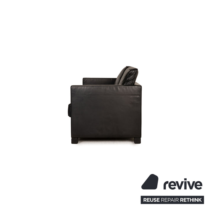 de Sede DS 118 Leder Sofa Schwarz Zweisitzer Couch
