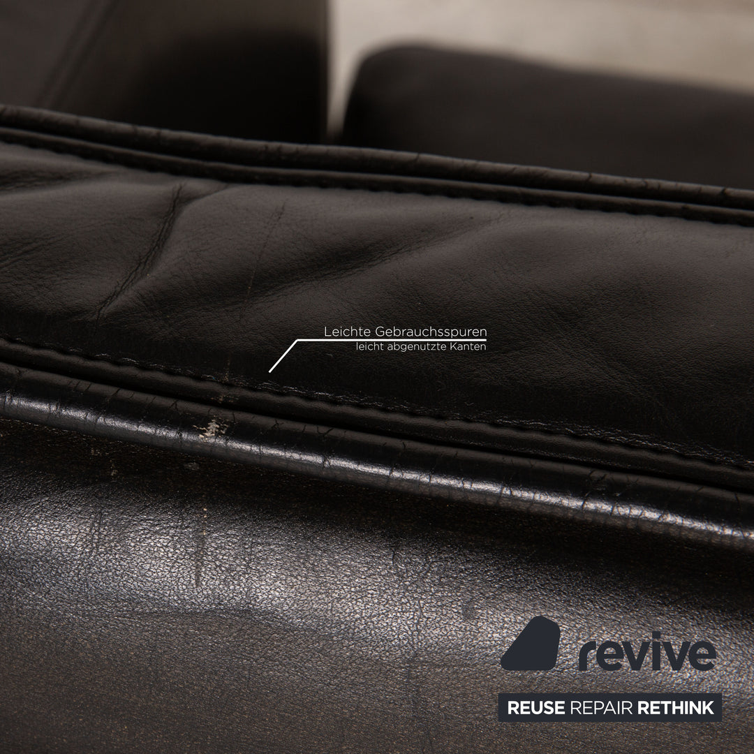 de Sede DS 118 Leder Sofa Schwarz Zweisitzer Couch