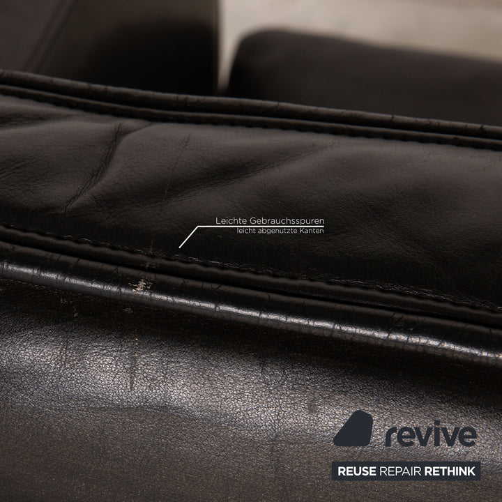 de Sede DS 118 Leder Sofa Schwarz Zweisitzer Couch