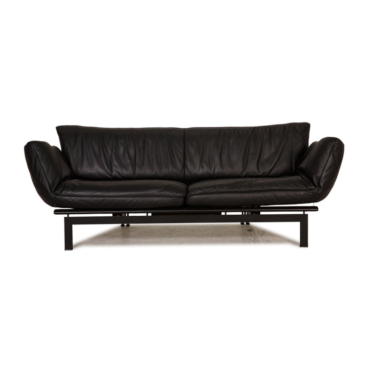 de Sede DS 140 Leder Sofa Schwarz Zweisitzer Couch Funktion Relaxfunktion