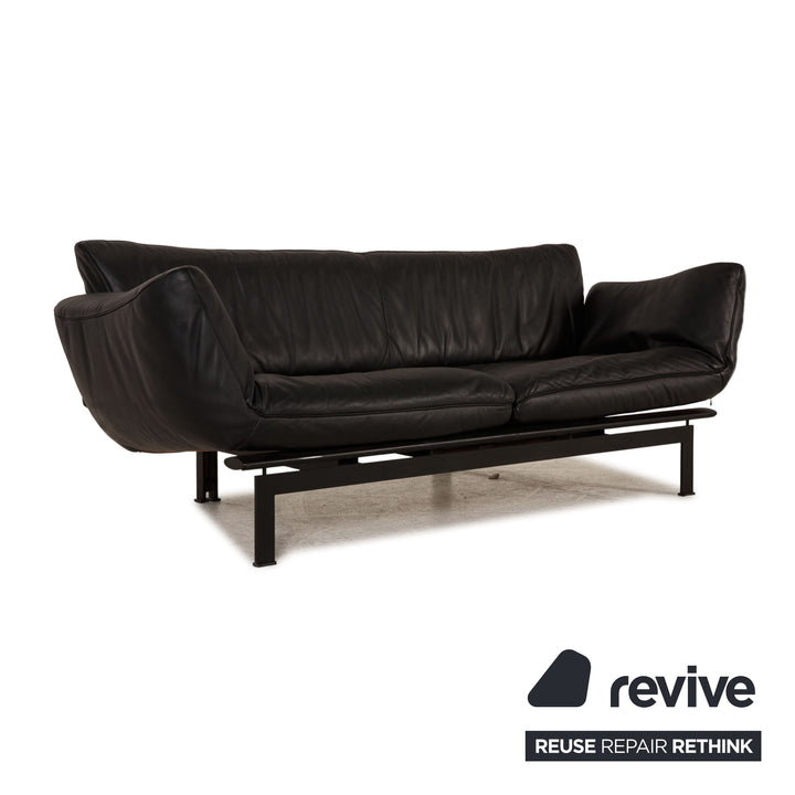 de Sede DS 140 leather sofa black two-seater couch function relax function