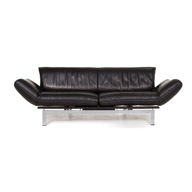 de Sede DS 140 Leder Sofa Schwarz Dreisitzer Funktion Relaxfunktion Couch 