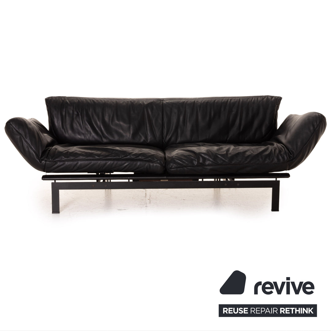 de Sede DS 140 Leder Sofa Schwarz Dreisitzer Funktion Relaxfunktion Couch
