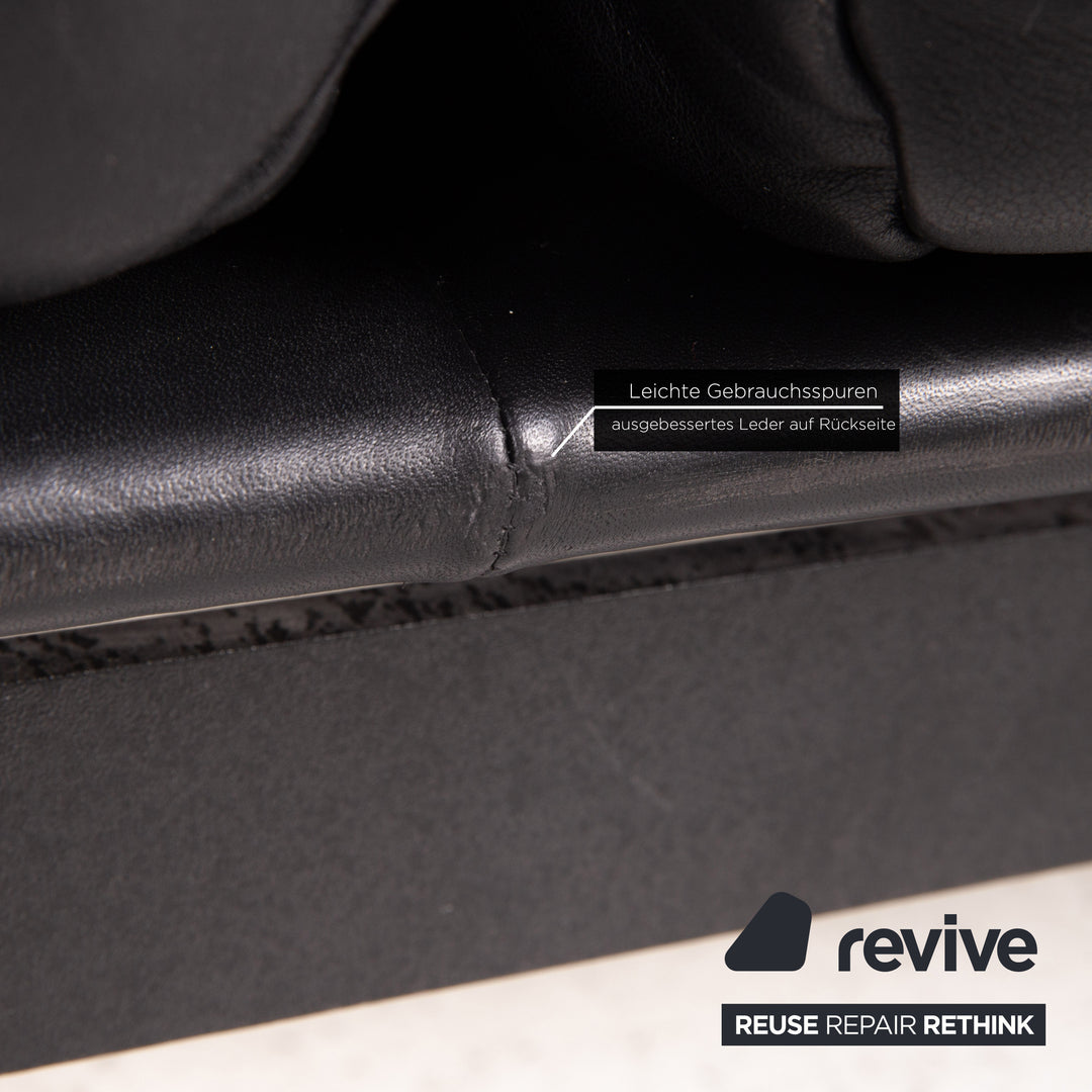 de Sede DS 140 Leder Sofa Schwarz Dreisitzer Funktion Relaxfunktion Couch