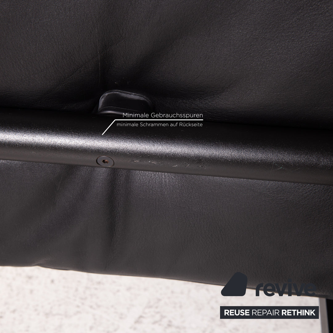 de Sede DS 140 Leder Sofa Schwarz Dreisitzer Funktion Relaxfunktion Couch